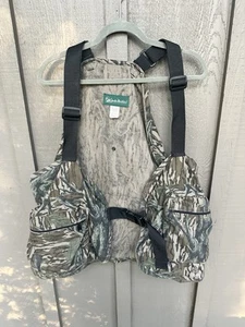 Vtg 1990s Gander Mountain Mossy Oak Treestand Camo Hunting Vest Mens 2XL - Picture 1 of 8
