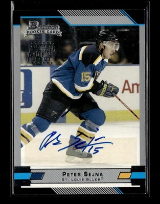 2003-04 Bowman Draft Picks and Prospects #148 Peter Sejna automático Foto 1 de 2
