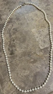 Vintage Cultured Pearl Necklace Yellow Gold Clasp - Picture 1 of 3