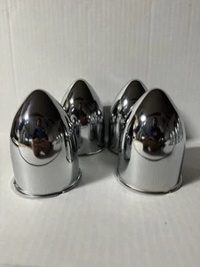 4 BULLET STEEL CENTER CAPS 5 LUG WELD RACING WHEELS 3.17 " OD - Picture 1 of 4