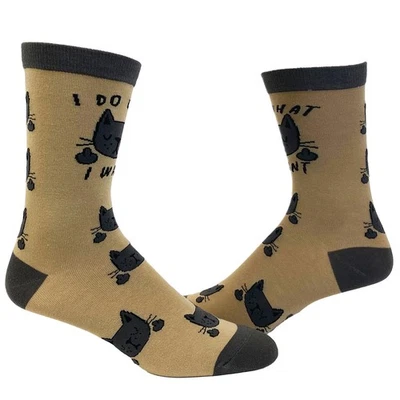 Mujer Hago Lo Que Quiero Gatos Calcetines Divertidos Mascota Gatito Animal Amante Gráfico Novedad Foto 1 de 4