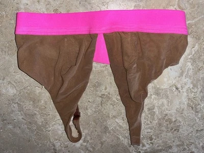 NWT Aerie Brown Pink Mesh Triangle Unlined Smoothez Bralette Bra Small - Image 1 of 2