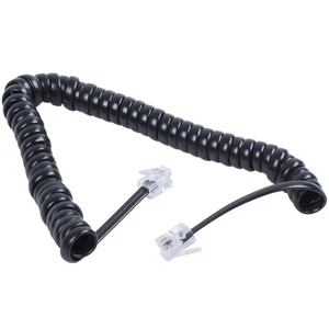 Replacement RJ9 4P4C Plug Coiled Stretchy Telephone Handsets Cable Line9148 - Afbeelding 1 van 8