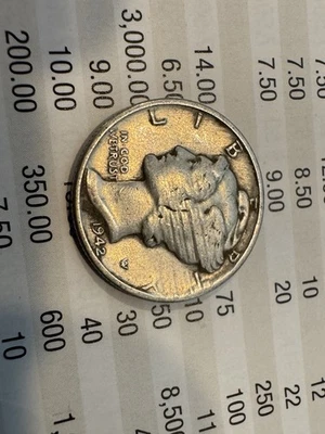 1942 Mercury Dime Major Mint Error coin. Horizontal lines. Ten Cent US *Rare* - Image 1 of 4