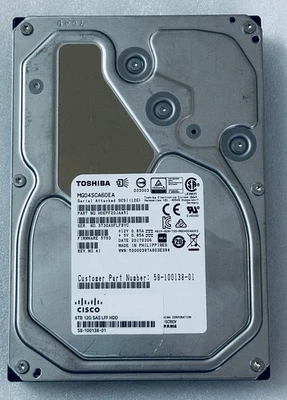 Toshiba MG04SCA60EA SAS 3.5" HDD 12Gb/s SAS 7.2K RPM Toshiba 6TB SAS 100% Health - Image 1 of 2
