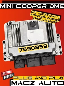 2008 2009 2010 MINI COOPER ECM ENGINE COMPUTER ECU 7590859 - Picture 1 of 2