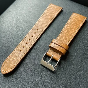 18mm HODINKEE Tan Epsom Leather Watch Band Strap - Picture 1 of 4