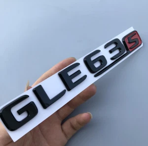 For GLE63S Car Rear Sticker Trunk Emblem Boot Back Letters Gloss Black Red - Picture 1 of 1