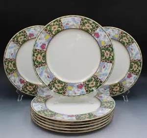 Mikasa Satsuma Branch Pattern Set of 8 Dinner Plates 10.75" Imari Rim - Picture 1 of 11