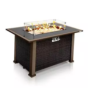 Outdoor Propane Fire Pit Table - CSA Approved Safe 50,000BTU Auto Garden - Picture 1 of 7