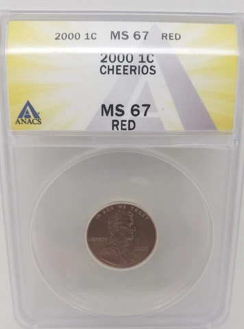 2000 Cheerios Cent ANACS MS67RD - MSRP $240.00 (8 available) Cover