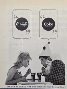 Coca-Cola Coke Teen Date Pretty Girl Clown Costume Boy Vintage Print Ad 1963 - Picture 1 of 4
