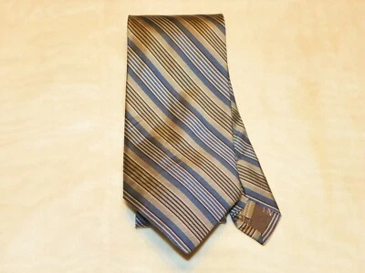 HOMBRE DE HOY [RAYAS/GRIS] Corbata Hombre 100% Seda Hecha en Italia Foto 1 de 3