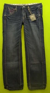 New True Brit Low Straight sz 35 x 33 Blue Jeans Denim Pants BA71 - Picture 1 of 10
