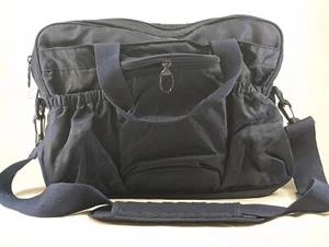 Vintage Lands End Zippered Bag - Navy Blue - Picture 1 of 10