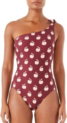 Kate Spade New York Apple Toss Bunny Tie One-Piece A1934 Womens Swimsuit Size L - Image 1 of 3