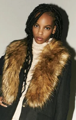 Cuello de piel de zorro sintético Free People Penny Lane en natural $48 Foto 1 de 4