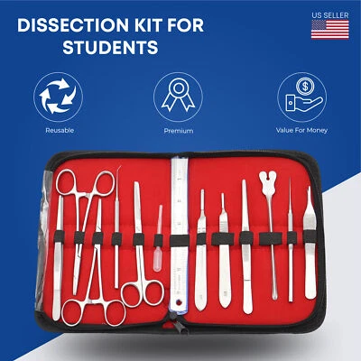 Kit Avanzado de Disección de Estudiantes 22 Piezas Anatomía, Biología y Entrenamiento Médico Set Foto 1 de 4