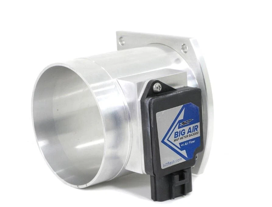 SCT BIG AIR BA3000 90mm MEDIDOR DE FLUJO DE AIRE MÁSICO HASTA 825hp MUSTANGS/COBRA/RELÁMPA Foto 1 de 1