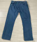 Levi's 501 36X32 Jeans Men's Blue Denim Straight Leg Button Fly Solid Colorful