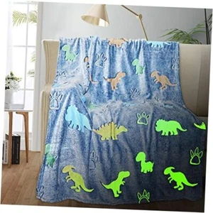 Dinosaur Blanket for Boys, Glow in The Dark Blanket for Kids, 40"x60" Dinosaur2 - Picture 1 of 7