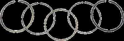WSM Piston Ring Set Standard Bore 76mm Kawasaki Jet Ski 650 SX 87-91 - Image 1 of 4