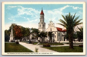 Postal: Catedral, San Agustín, FL, W. J. Harris, Curt Teich, 1939, sin publicar - Imagen 1 de 2