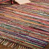 FAIR TRADE RAG RUG HAND LOOM INDIAN 100 RECYCLED COTTON MULTI COLOUR 60 x 90cm