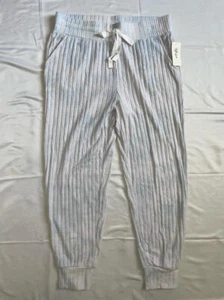 MSRP $40 Style & Co Ribbed Jogger Pants Blue Tie-Dye Size Large - Picture 1 of 3