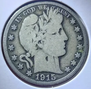 1915-S 50C Barber Half Dollar, Fine - Picture 1 of 2