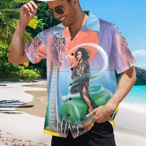 Rockmusik Hawaiihemd mit Knöpfen. Jefferson Raumschiff - Bild 1 von 5