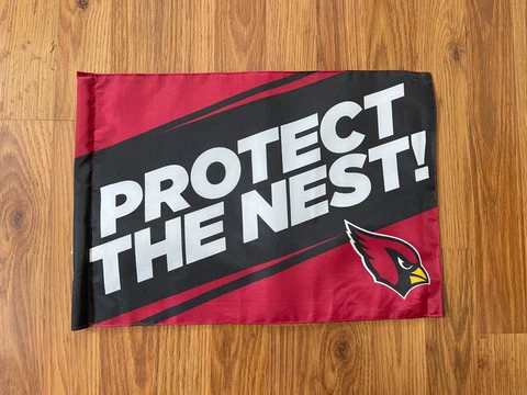 Arizona Cardinals NFL FOOTBALL PROTECT THE NEST Promo Fan Cave Banner Flag! Cover