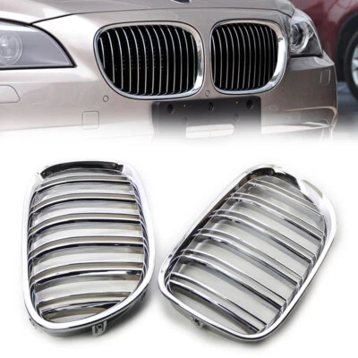 Front Kidney Grill Dual Slats For BMW 7 Series F01 F02 730LI 740LI 750LI 09-15 Foto 1 de 4