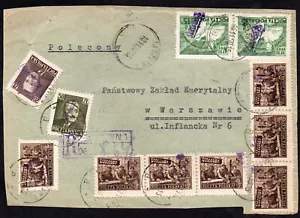 POLAND FRONT REGISTERED COVER "Graszy" in violet VF 1950 - Imagen 1 de 1
