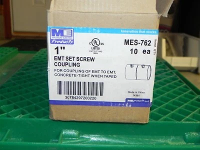 10 Madison Electric Screw Type 1" EMT Conduit coupling MES-762 - Image 1 of 4