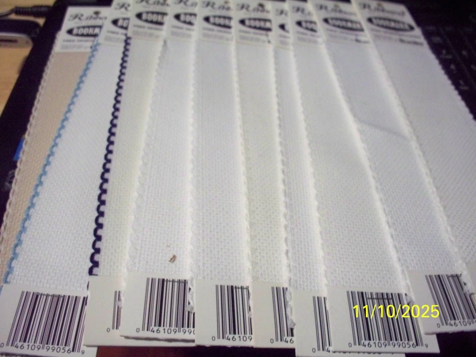 14CT. AIDA RIBBAND BOOKMARKS - 9" X 1 7/8" - BUCILLA - LOT OF 10 - Image 1 of 1