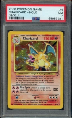 Charizard  1999 Pokemon Game Base II #4 TCG PSA 7 - Image 1 of 2