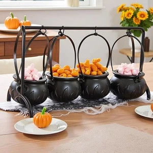 Reusable Halloween Cauldron Food Holder Witches Desktop Decor Party Supplies - Picture 1 of 10