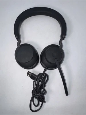Jabra Evolve 2 40 UC Wired Headphones USB Stereo Black (HSC130) On-Ear Headset - Image 1 of 4