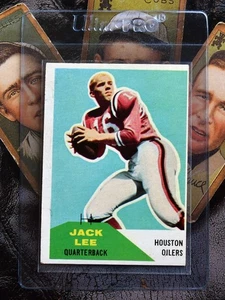 Tarjeta de fútbol americano Fleer Jack Lee Houston Oilers 1960. Tarjeta #38. Quarterback. - Imagen 1 de 2