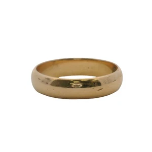 Wood & Sons 1915 14kt Yellow Gold 4.6mm Wedding Band Size 8.5 - Picture 1 of 5