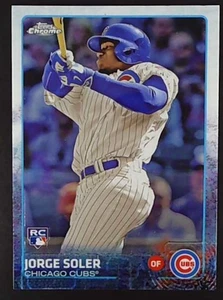 2015 Topps Baseball Chrome Jorge Soler #154a RC Chicago Cubs MLB Card - Picture 1 of 10