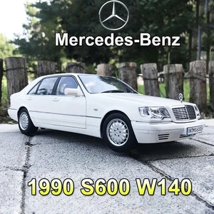 Car Model Original 1:18 Scale 1990 Mercedes-Benz S600 W140 Diecast Models White - Picture 1 of 6