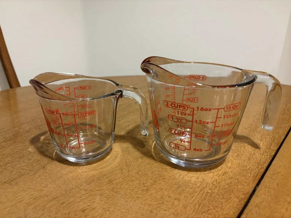 Anchor Hocking Set 2 Pezzi Misurini in Vetro Include 1 - Tazza e 2 - Tazza in Vetro - Immagine 1 di 1