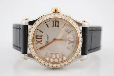 Reloj Chopard Happy Sport Automático 18k RG y Diamante de Fábrica de Acero 278559-6003 Foto 1 de 4