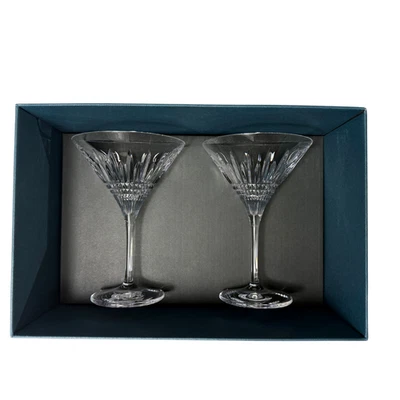 Waterford Lismore Diamond Martini 4,5 onzas fluidas vidrio moderno, juego de 2 Foto 1 de 4