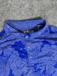 Tommy Bahama Sport Miramar Blooms Men Golf Polo Shirt Palace Blue Size 2XLB - Picture 1 of 9