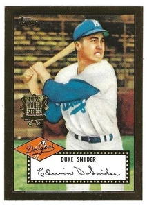 2002 Topps 1952 Reprints #02 Duke Snider Brooklyn Dodgers BV$4 Insert #2 - Bild 1 von 1