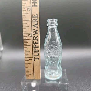 Coca-Cola Coke Miniature Bottle rare Blue Tint Vtg Tiny Bubble 2.5" - Picture 1 of 6
