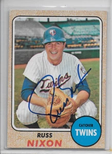 1968 Russ Nixon In Person Autograph Baseball Card #515 Minnesota Twins No COA - Imagen 1 de 2